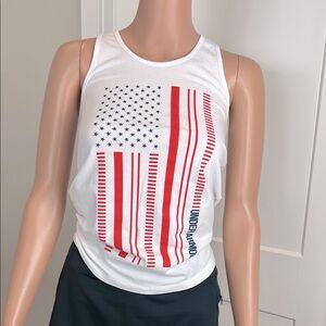 Under Armour White Sleeveless Graphic Tank Top